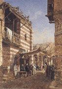 John varley jnr THe School near the Babies-Sharouri,Cairo (mk37) china oil painting reproduction